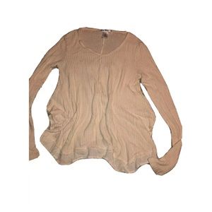 SAY WHAT : ivory knit Henley sweater tunic top S